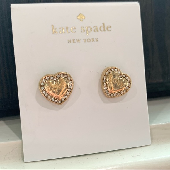 Kate Spade gold heart Stud Earrings - Picture 3 of 5